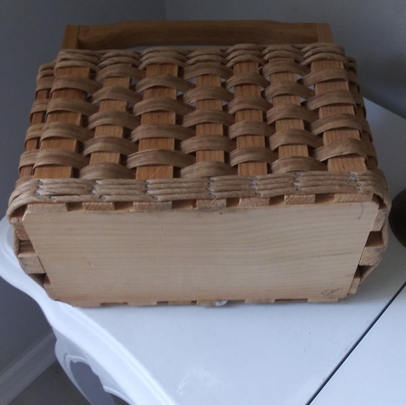 boho wicker rattan picnic basket utensils office - Picture 4 of 9